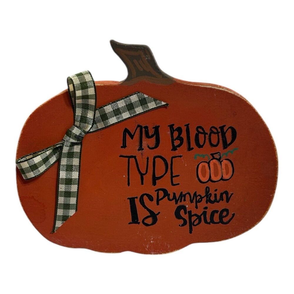 Hand Painted Fall Thanksgiving Pumpkin Home Decor Pumpkin Spice Farmhouse